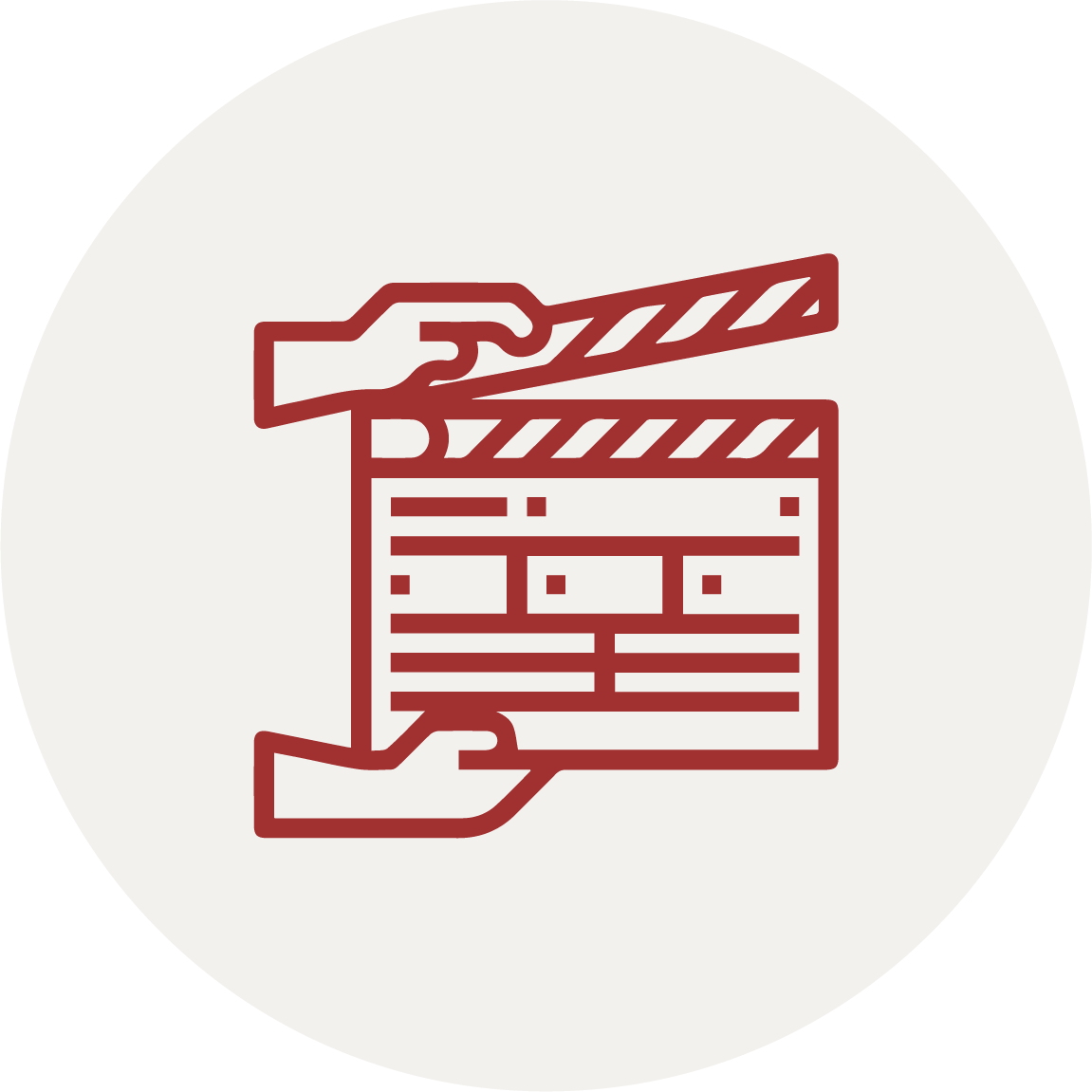Film clapboard icon
